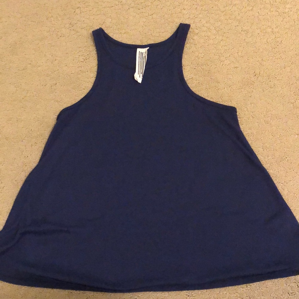 Free People Long Beach Tank in navy